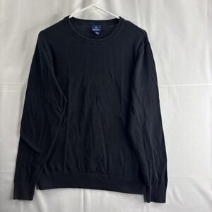 Old Navy Shirt Men's Medium Black Casual Long Sleeve 100% Coton Knit Pullover